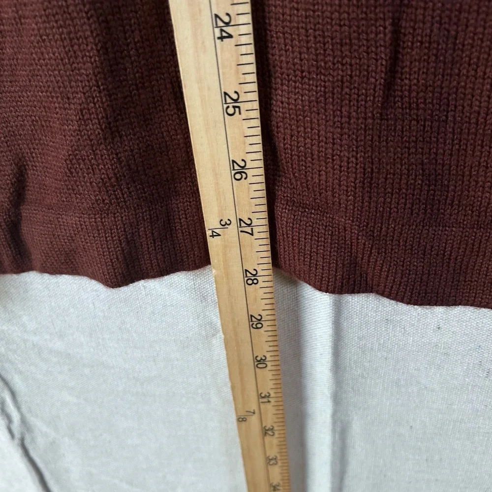 The North Face A5 Series‎ Mens XL Burgundy Wool Blend Quarter Zip Knit Sweater